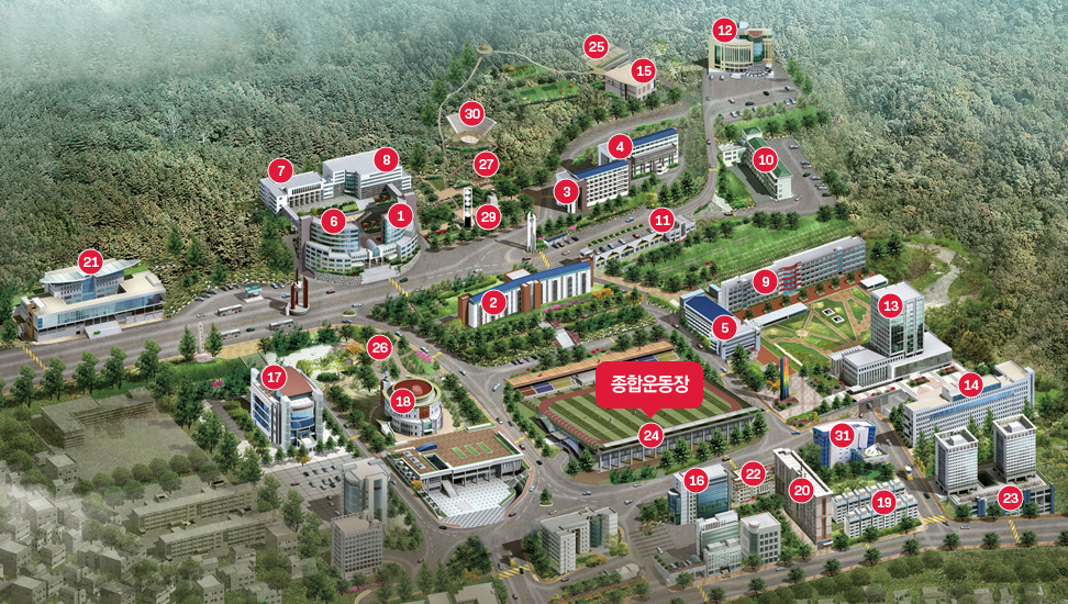 동서대학교 캠퍼스맵